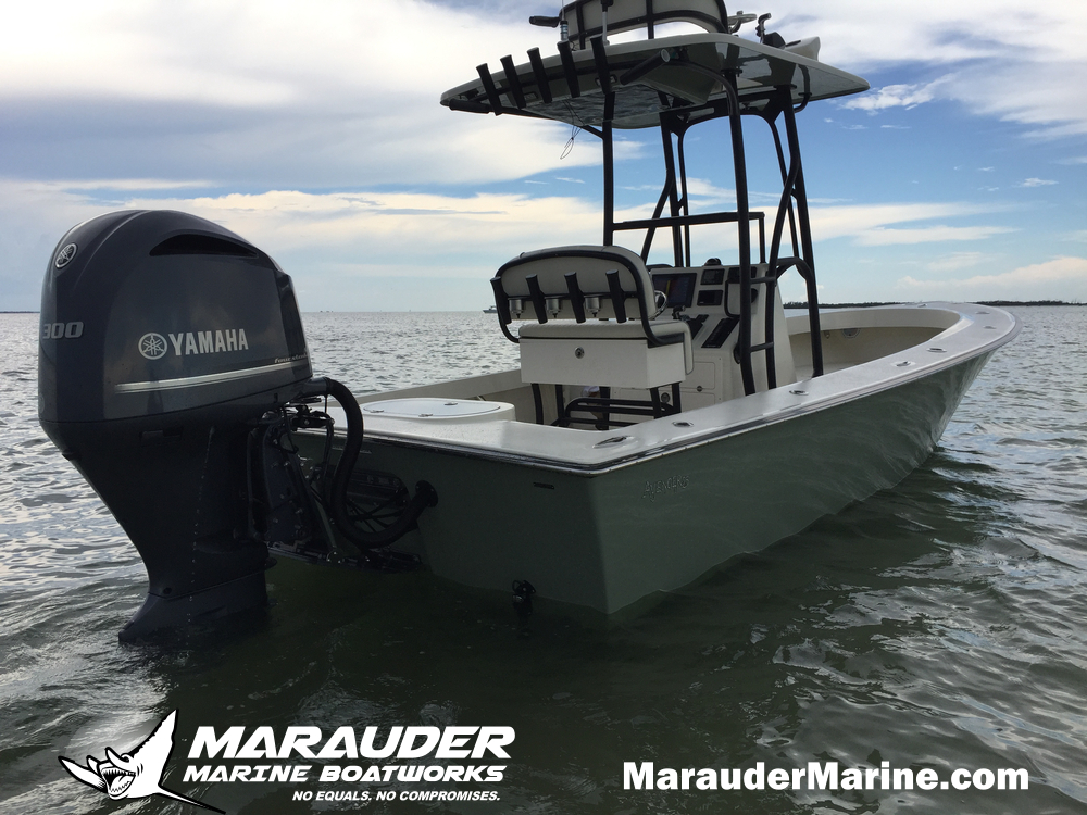 Bay boat Photo Fishing Skinny Water in 25 Foot Avenger Custom Fishing Boats photo gallery from Marauder Marine Boat Works