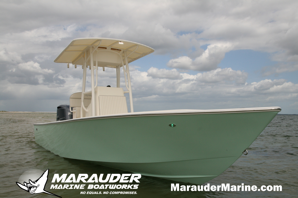 Fishing Boat for Nearshore and Bay boating in 25 Foot Avenger Custom Fishing Boats photo gallery from Marauder Marine Boat Works