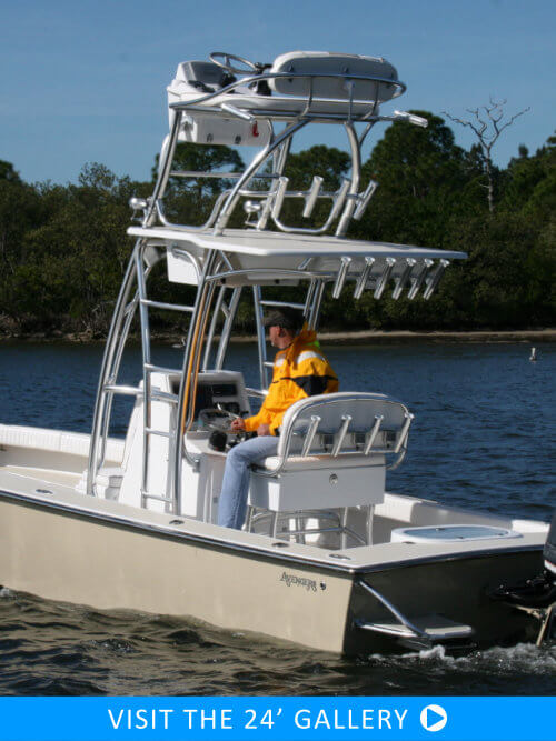 Marauder Marine Avenger 24 - Twenty-Four Foot Fishing Bay Boat Custom Made in Florida